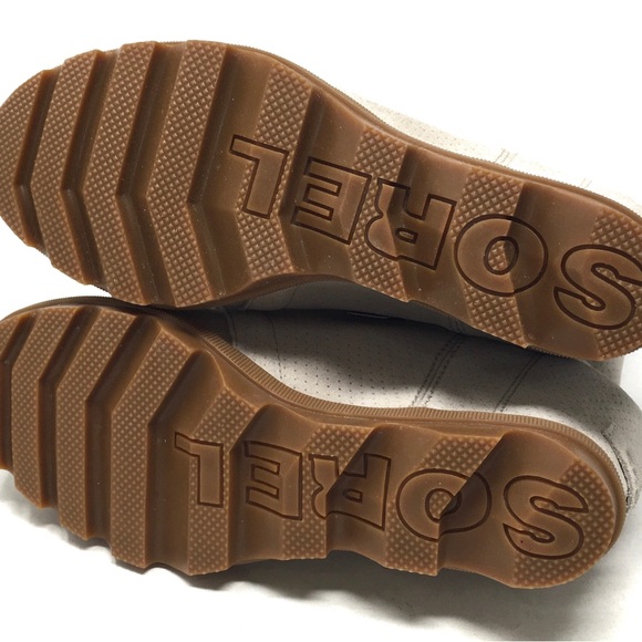 🔴 SOLD Sorel Joan Of Arctic Wedge II Waterproof Suede Perforated Gray Boots 9M - Picture 10 of 11